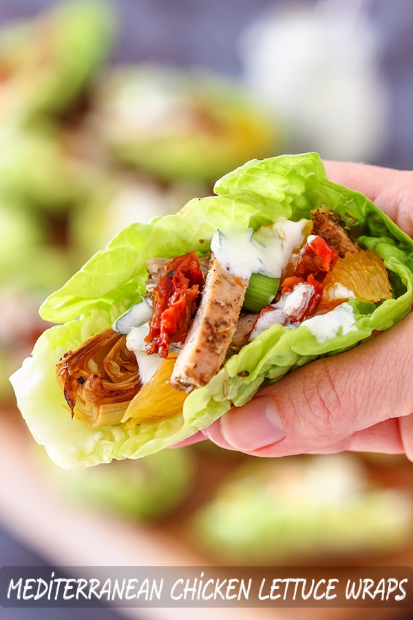 Easy Mediterranean Chicken Lettuce Wraps Recipe