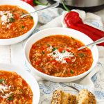 Homemade Instant Pot Stuffed Pepper Soup