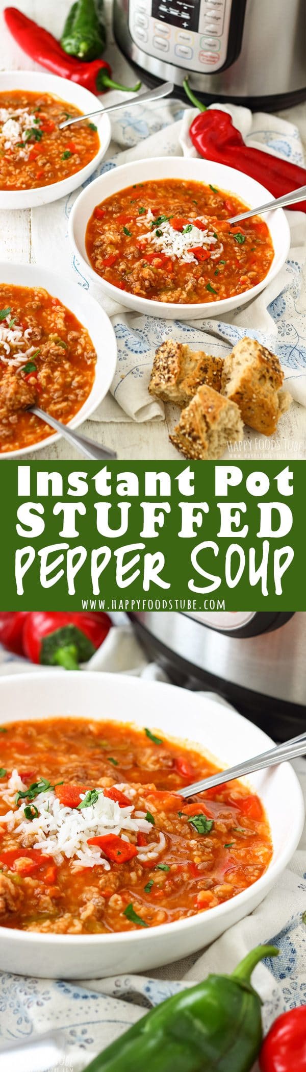 Easy Instant Pot Stuffed Pepper Soup Recipe