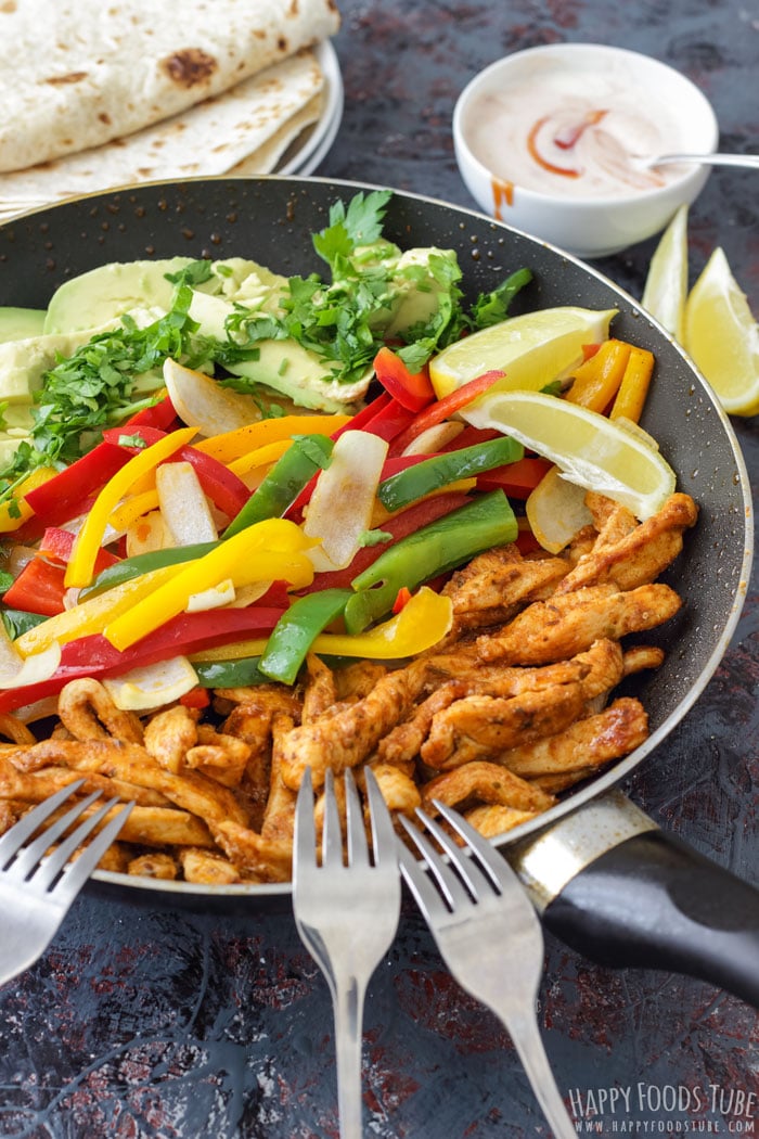 Colorful Skillet Chicken Fajitas