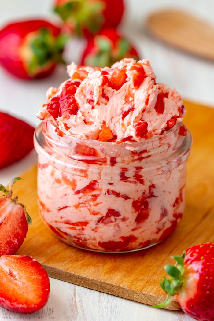 Fresh Strawberry Butter in a jar