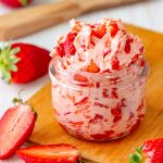 Homemade Fresh Strawberry Butter, pefect for breakfast with quick bread, sweet rolls or croissant