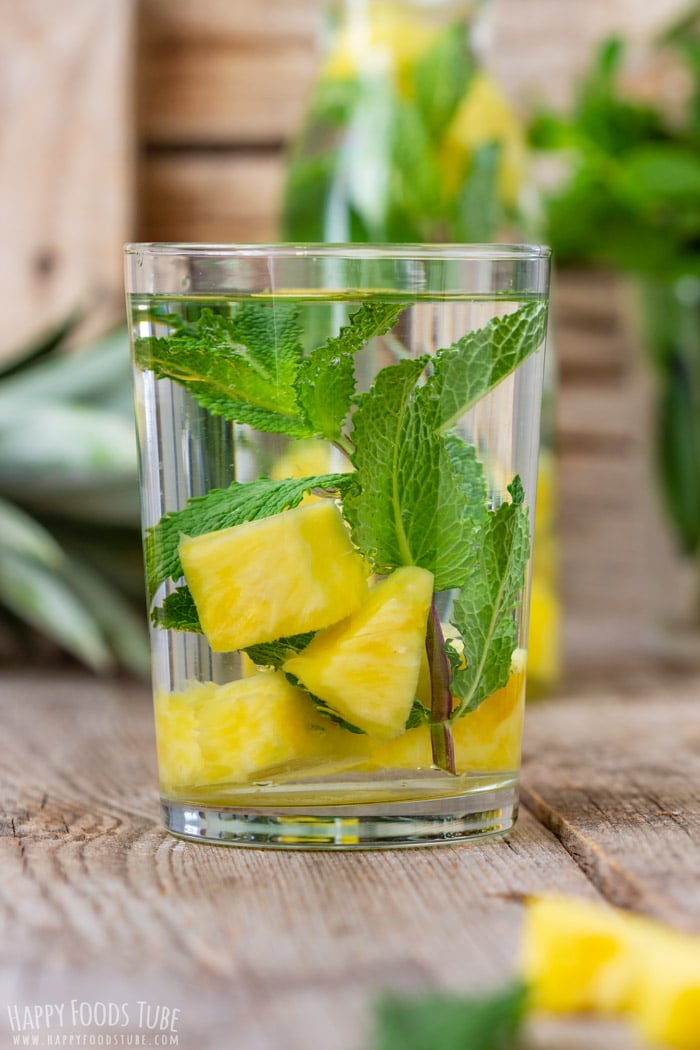 Glass of Pineapple Infused Water