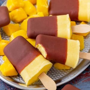 Homemade Mango Yogurt Popsicles