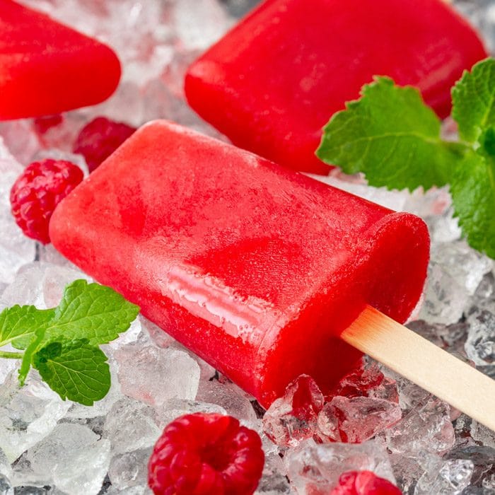 Raspberry Mint Ice Pops