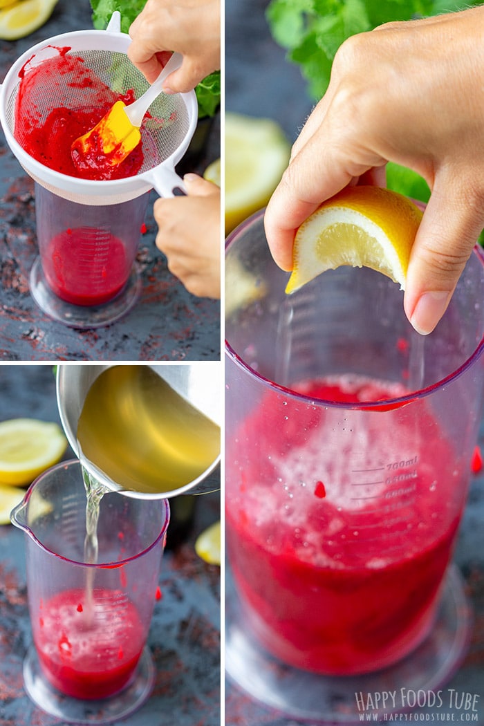 Step by step how to make Raspberry Mint Ice Pops