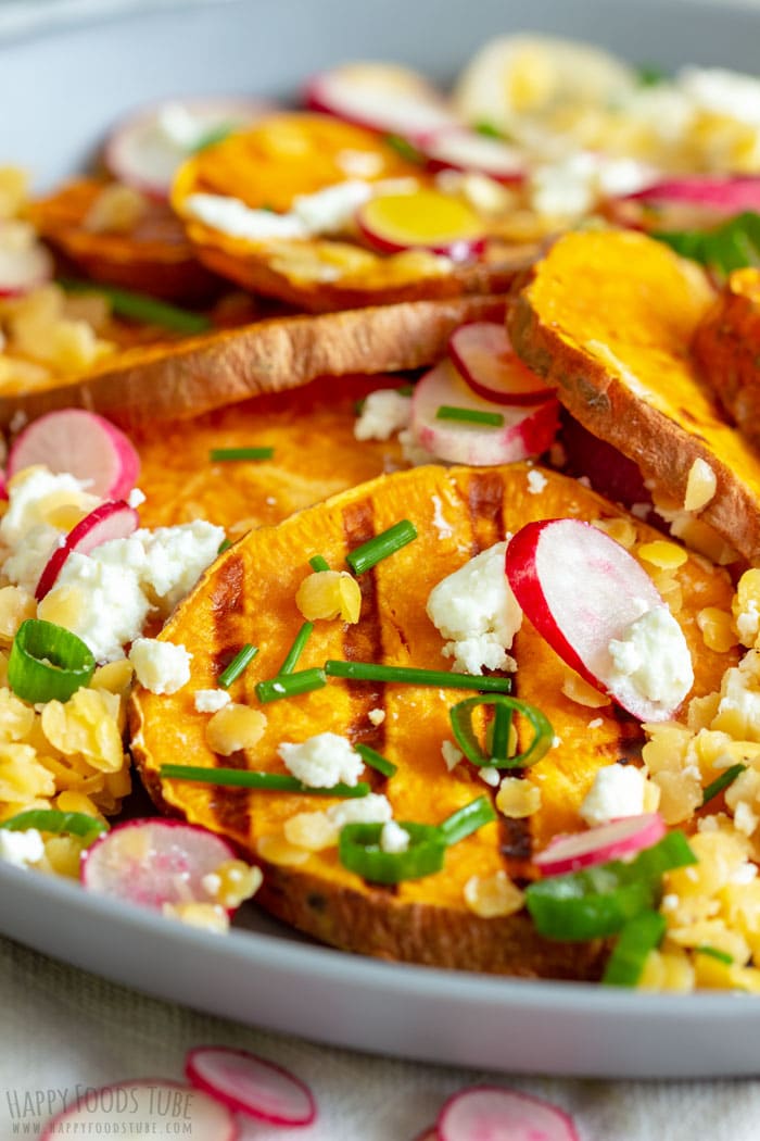 Grilled Sweet Potato Salad Closeup