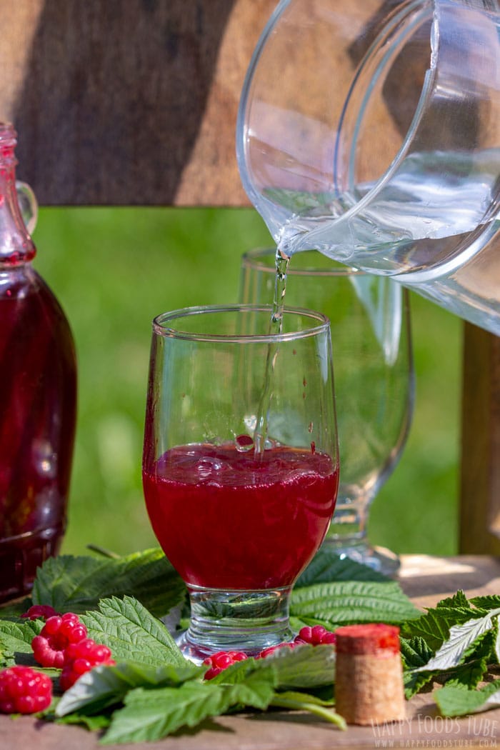 Homemade Raspberry Syrup Drink