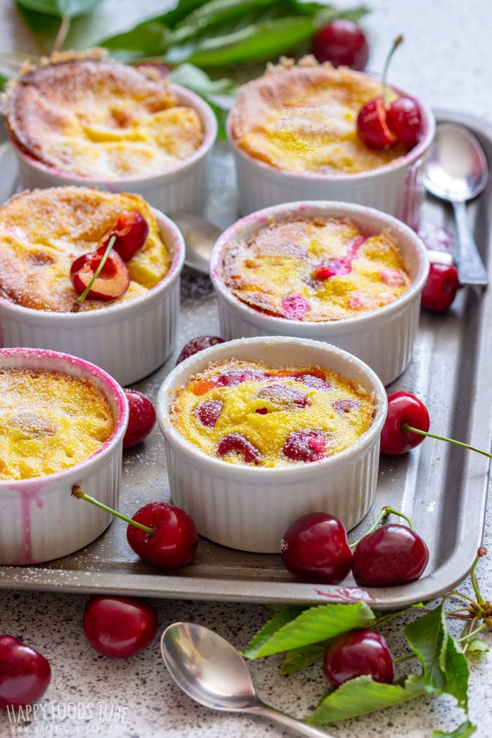 Mini Cherry Clafoutis Recipe - Happy Foods Tube