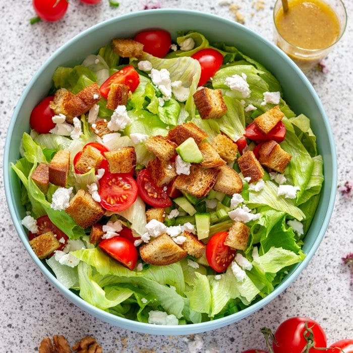 Goat Cheese Salad with Walnut Dressing