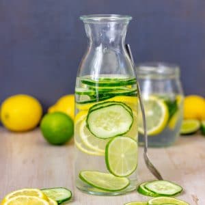Healthy homemade Lemon Lime Cucumber Water