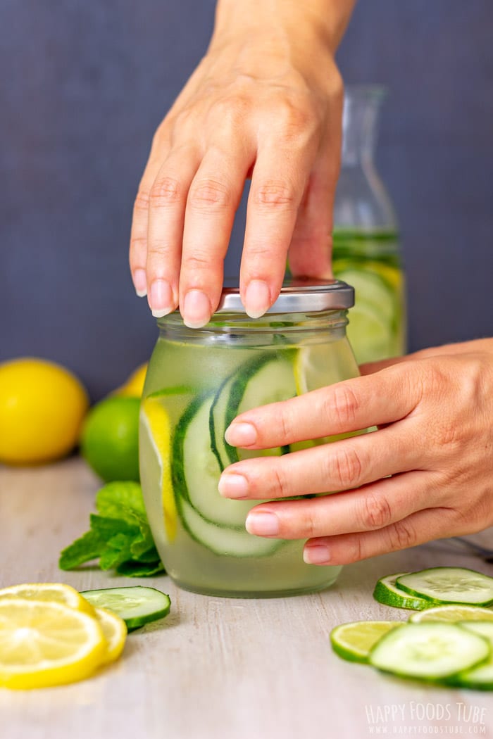 Making the Lemon Lime Cucumber Water