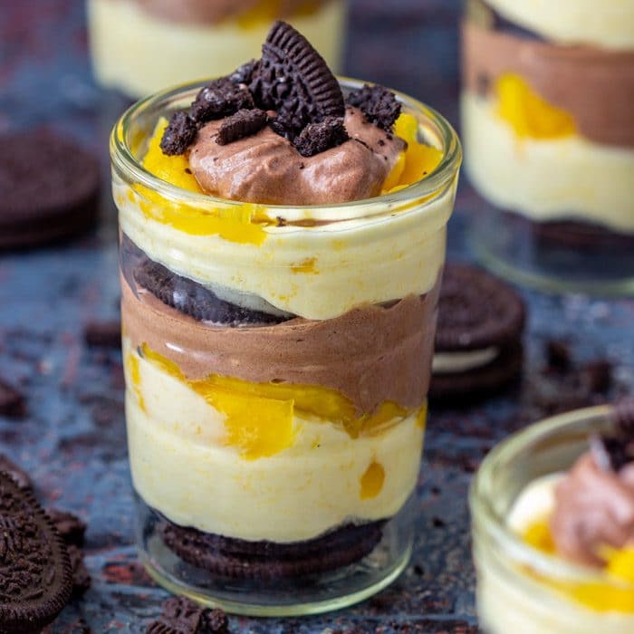 Chocolate Mango Cheesecake Parfait