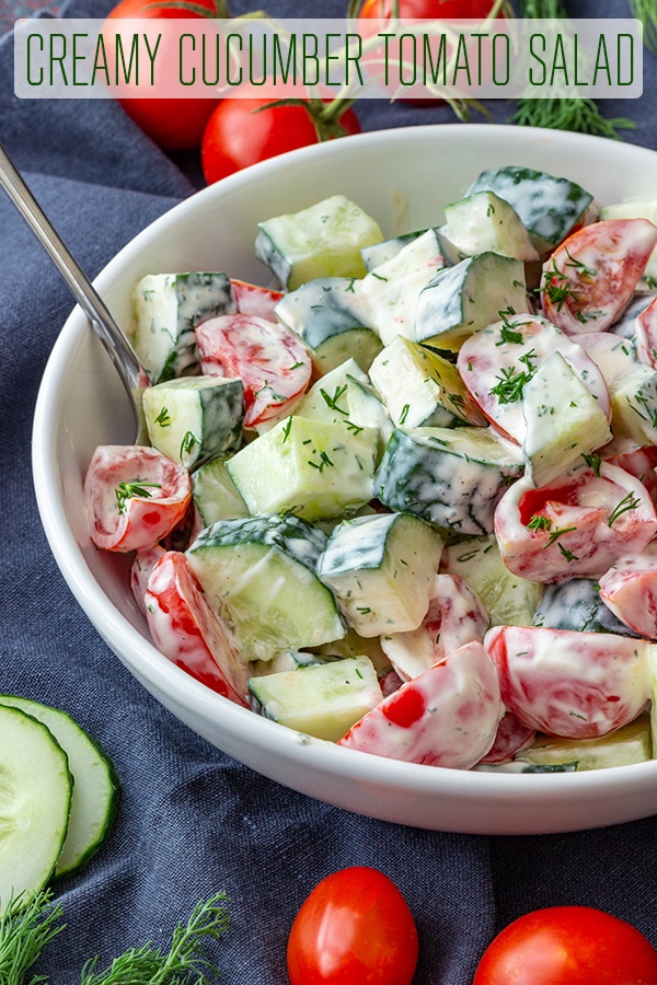 Creamy Cucumber Tomato Salad Recipe
