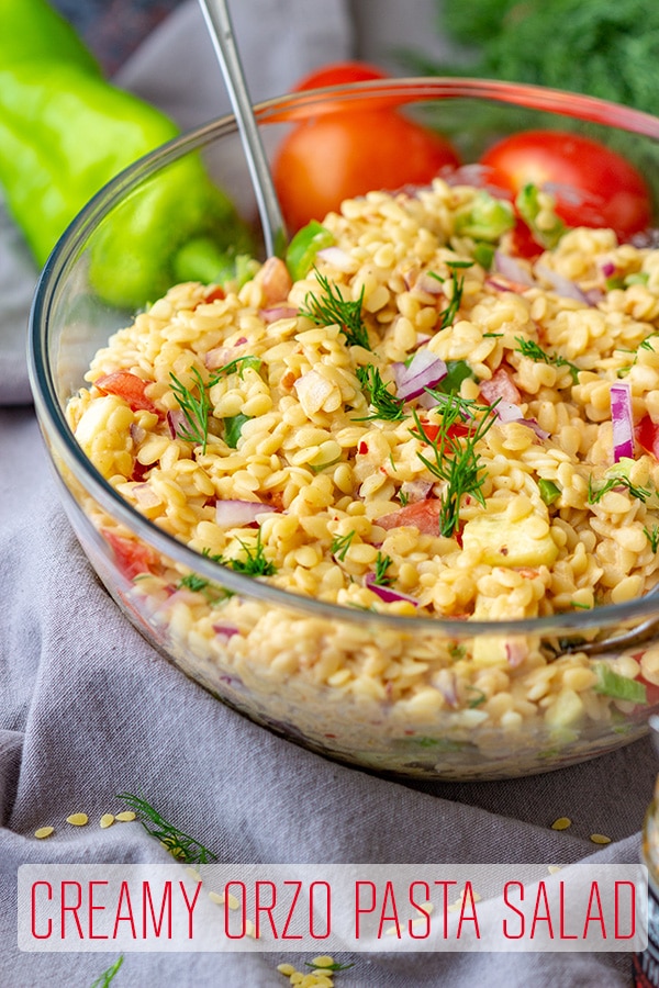 Creamy Orzo Pasta Salad Recipe