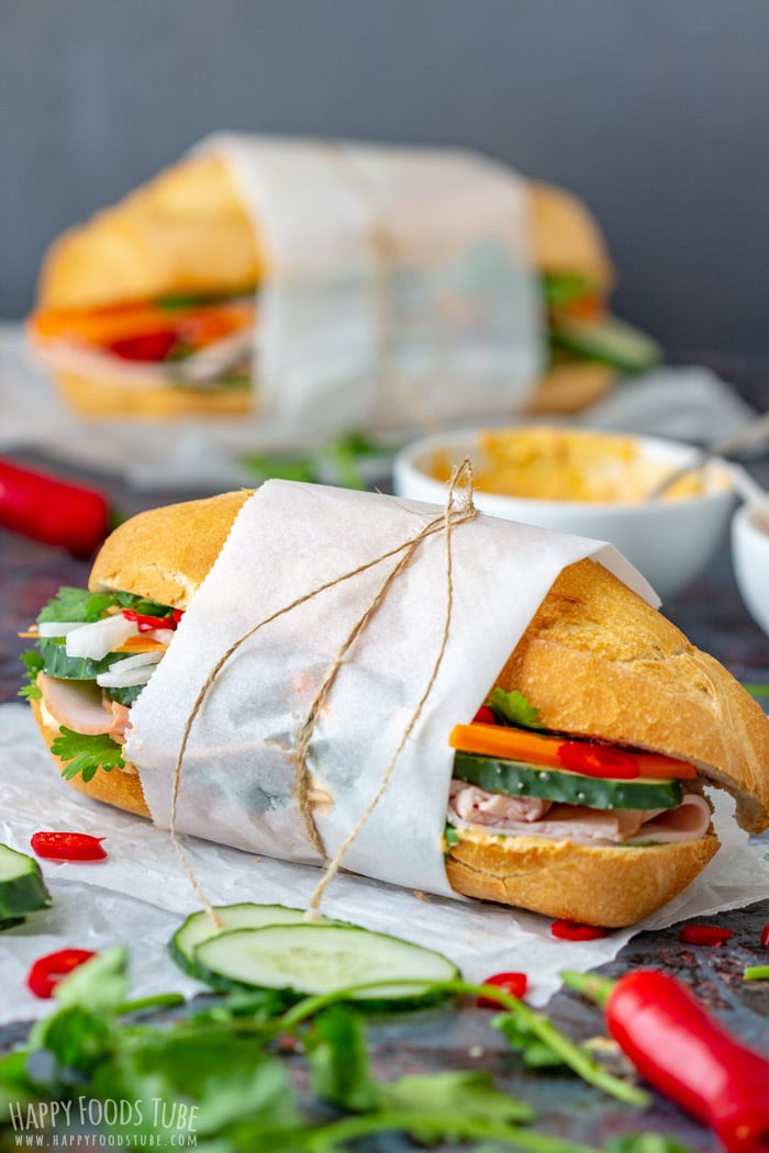 Vietnamese Sandwich Banh Mi with Cold Cuts - Happy Foods Tube