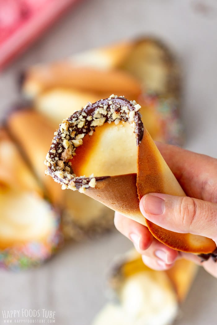 Homemade Ice Cream Cones Closeup