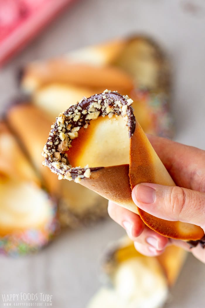 Homemade Ice Cream Cones Closeup