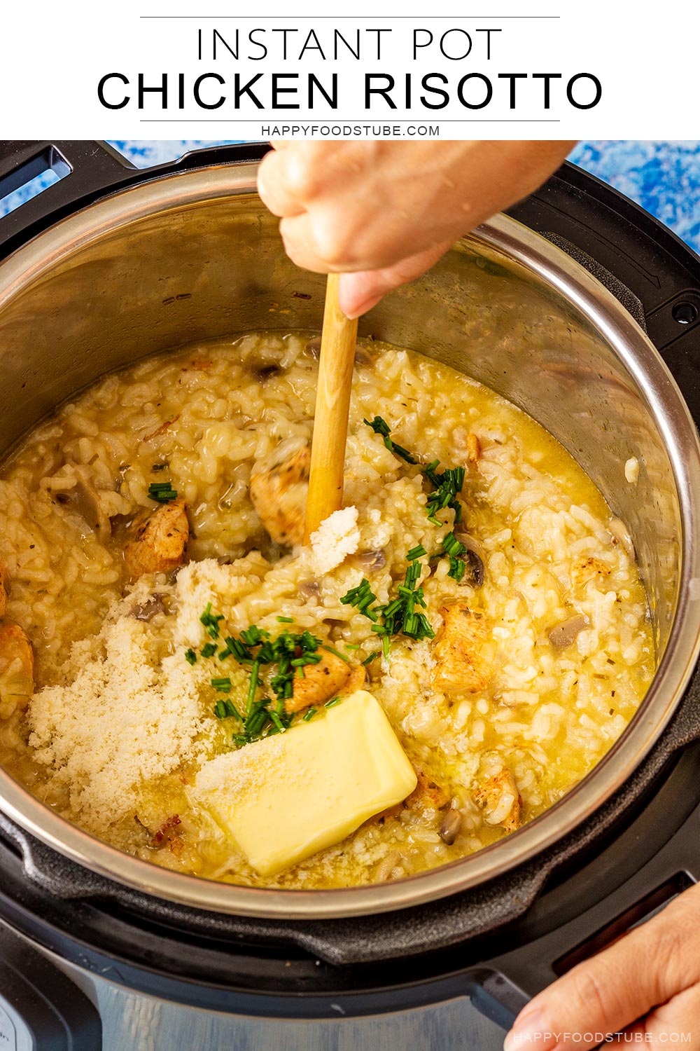 Instant Pot Chicken Risotto - Pressure Cooker Chicken Risotto