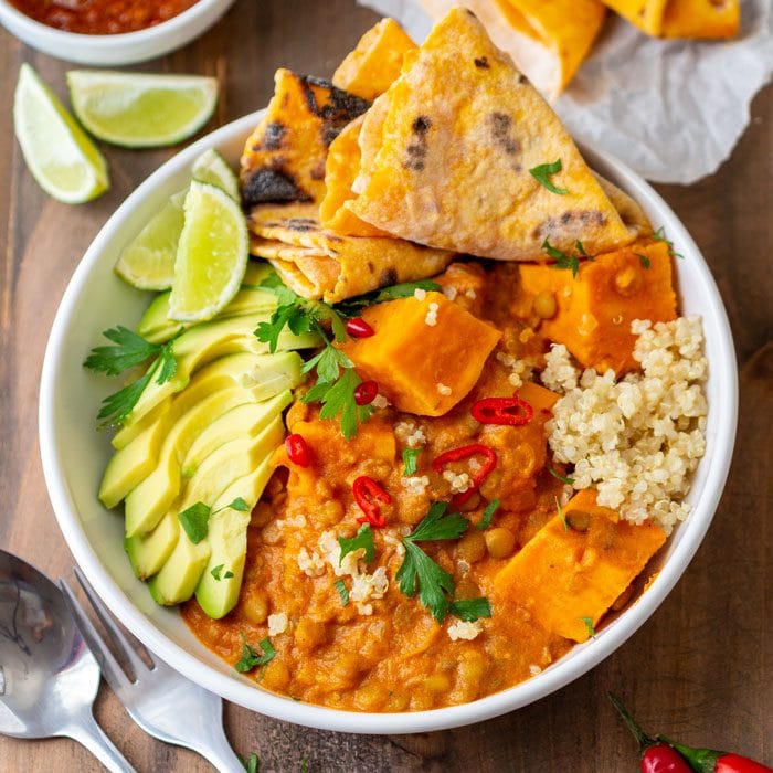 Instant Pot Pressure Cooker Sweet Potato Lentil Curry