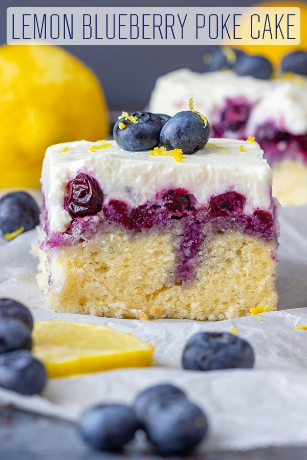 Lemon Blueberry Poke Cake Recipe