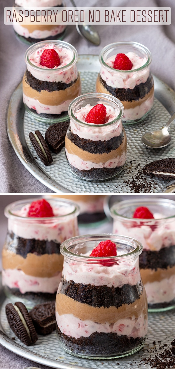 Raspberry Oreo No Bake Dessert Recipe