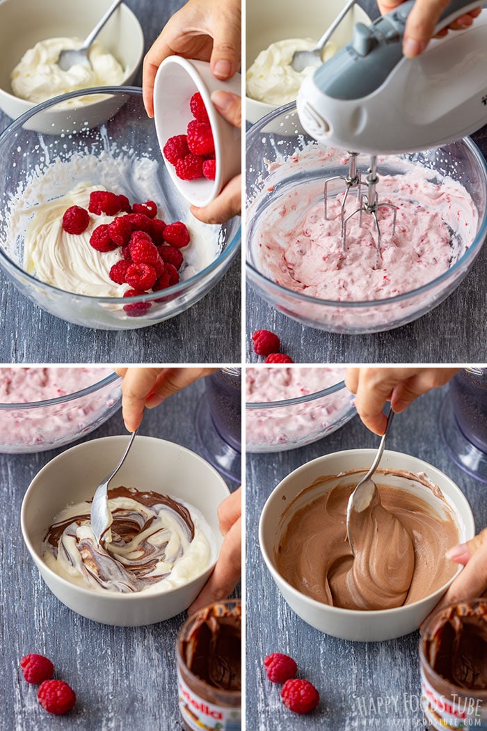 Step by Step How to Make Raspberry Oreo No Bake Dessert