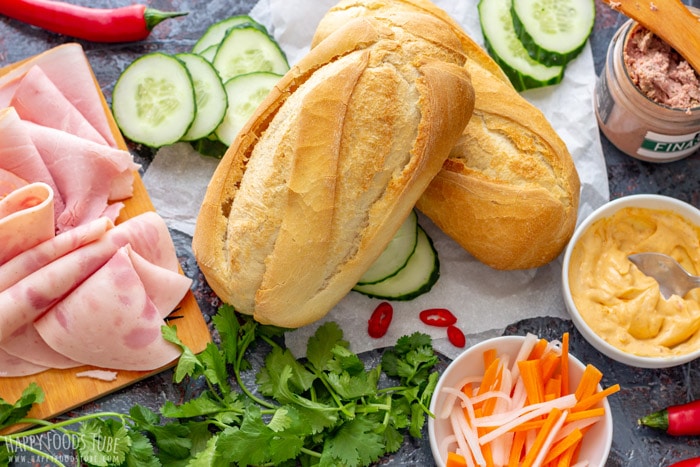 Vietnamese Sandwich Banh Mi Ingredients