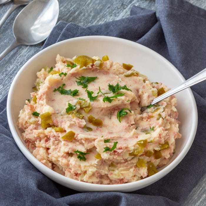 Homemade Corned Beef Mashed Potatoes