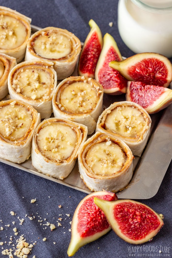 3 Ingredient Snack Recipe, Peanut Butter Banana Roll Ups