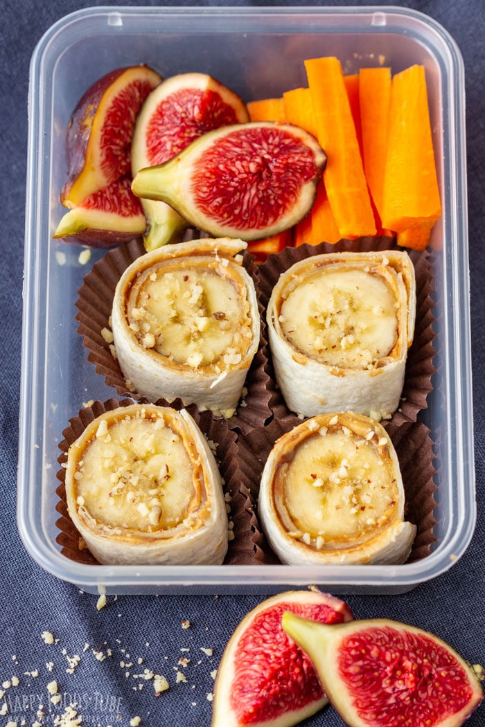 Lunch Box Peanut Butter Banana Roll Ups