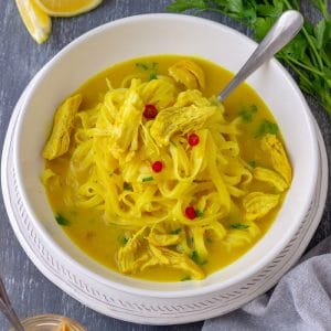 Homemade Thai Peanut Chicken Soup