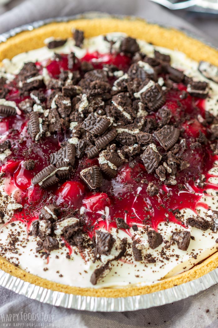 Homemade No Bake Cherry Cheesecake Pie