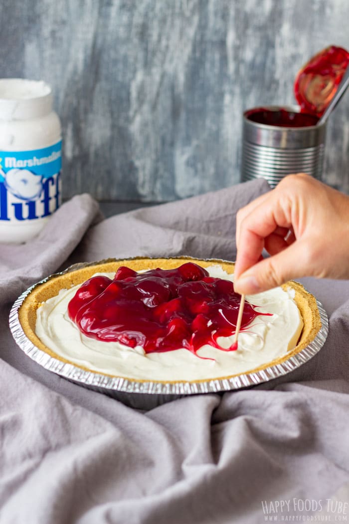 How to Make No Bake Cherry Cheesecake Pie Step 3