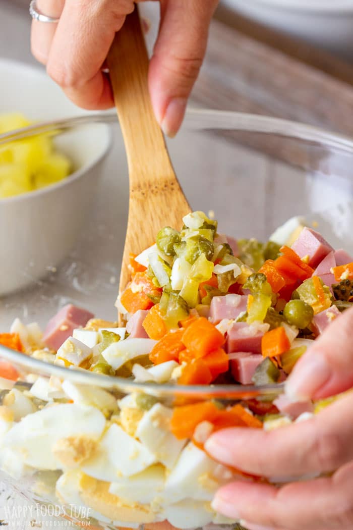 How to Make Creamy Potato and Ham Salad Step 3