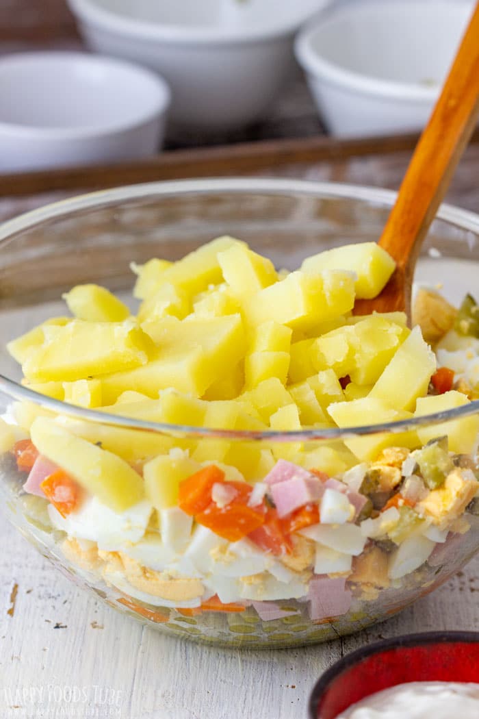 How to Make Creamy Potato and Ham Salad Step 4