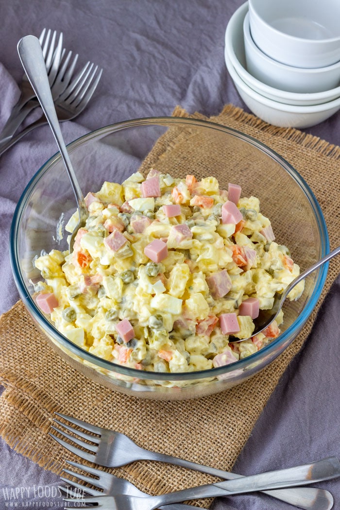 Creamy Potato And Ham Salad Recipe Happy Foods Tube