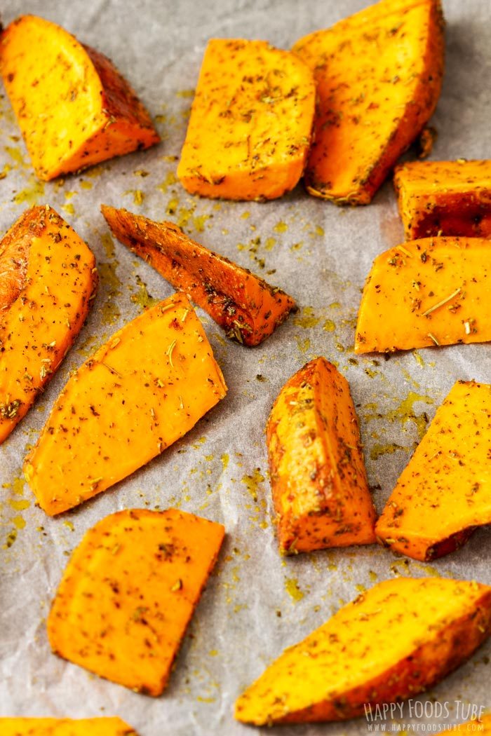 How to make Oven Roasted Sweet Potato Wedges Step 3