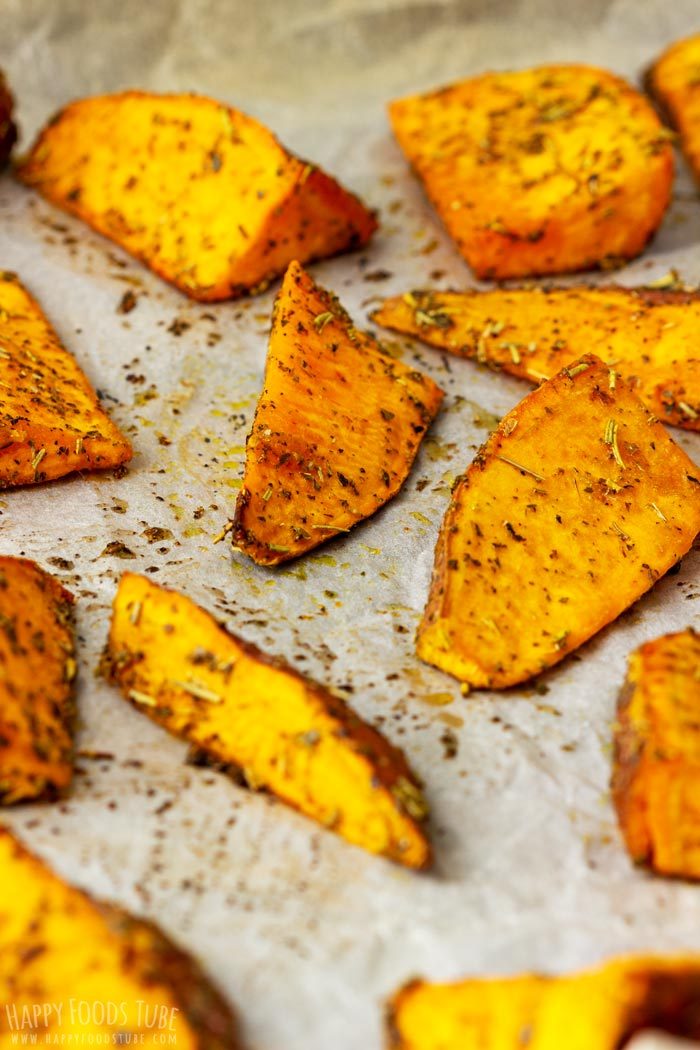 How to make Oven Roasted Sweet Potato Wedges Step 4
