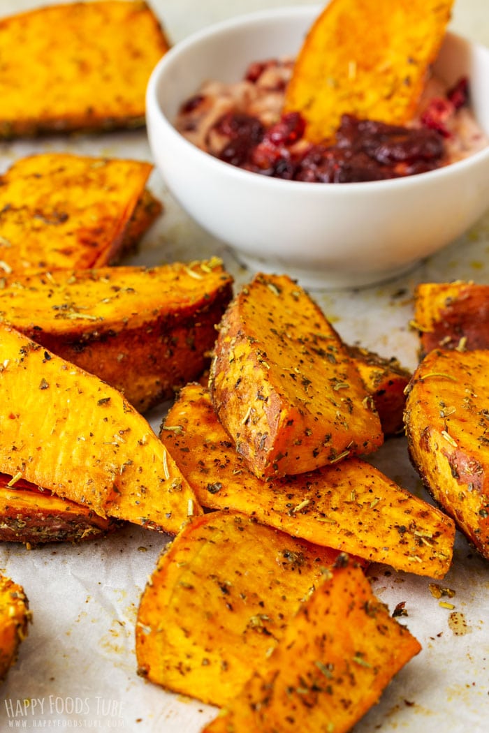 Oven Roasted Sweet Potato Wedges - Happy Foods Tube