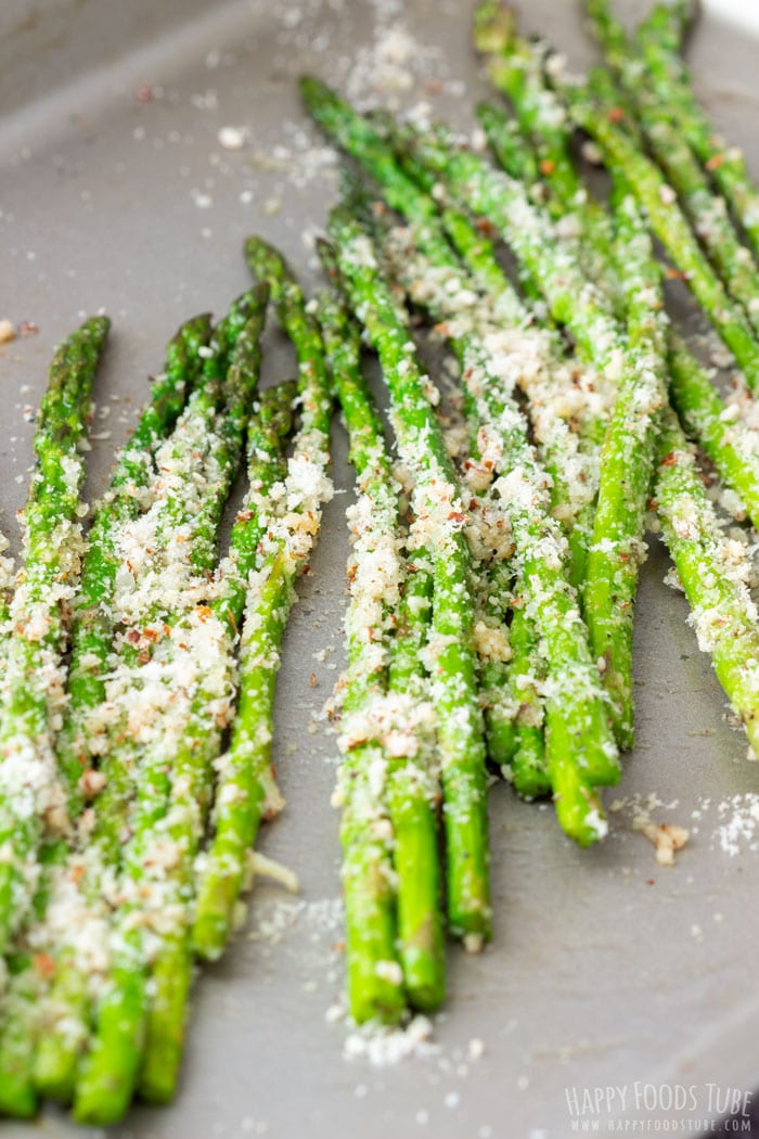 Pan Fried Asparagus with Parmesan Closeup