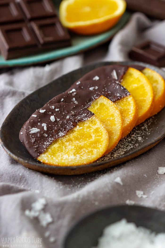 Candied Orange Slices Dipped in Chocolate