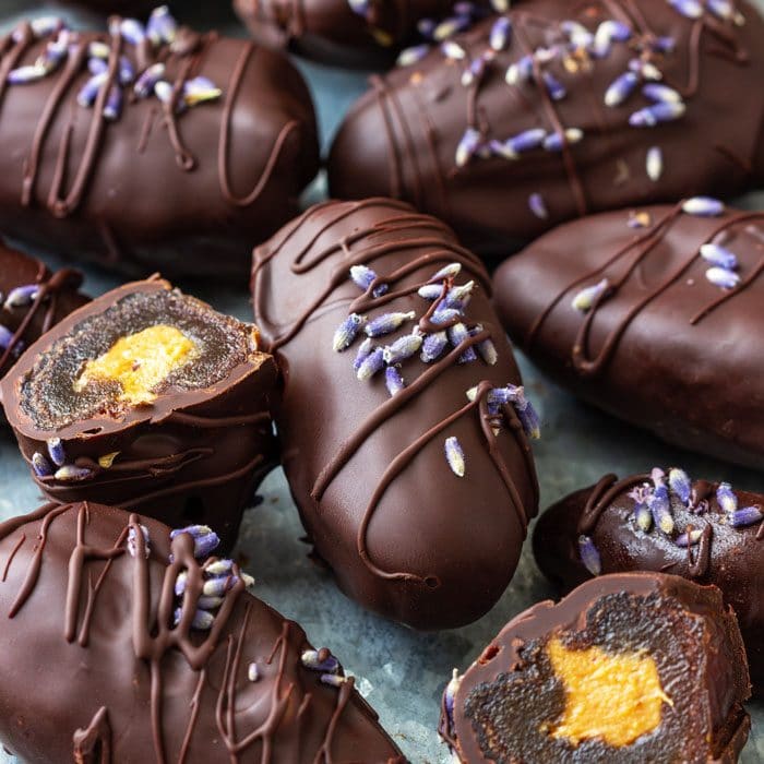 Peanut Butter Stuffed Chocolate Covered Dates