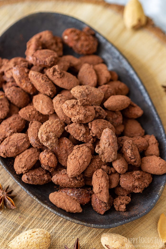 Homemade Cocoa Dusted Roasted Almonds