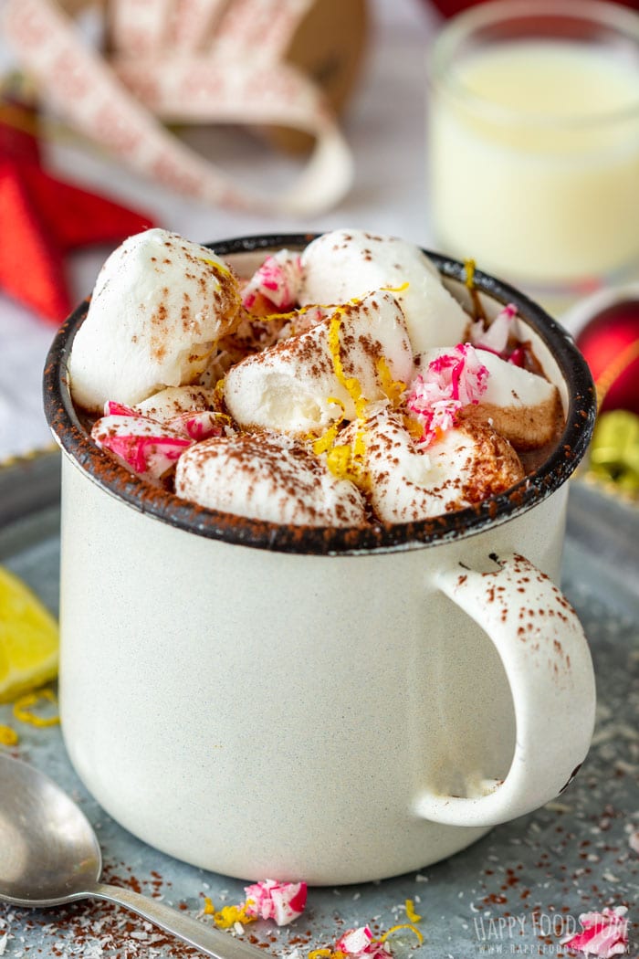 Hot Chocolate Spiked with Limoncello