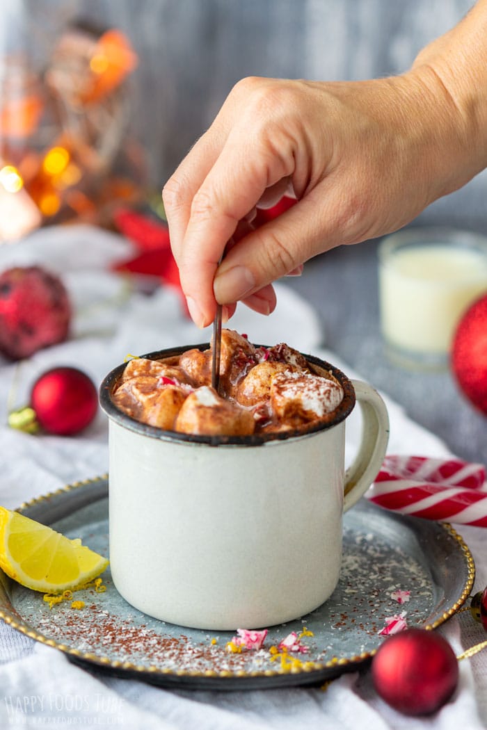 Making Hot Chocolate with Limoncello