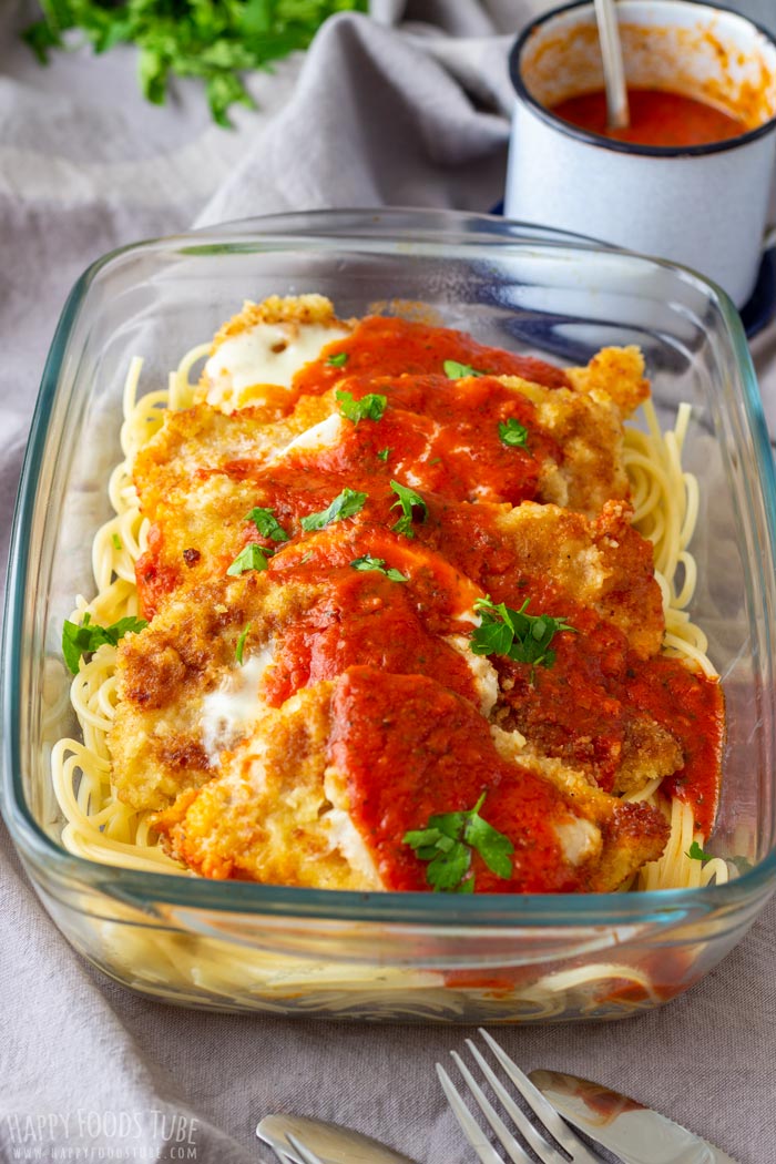Breaded Chicken Parmesan made in Instant Pot Electric Pressure Cooker