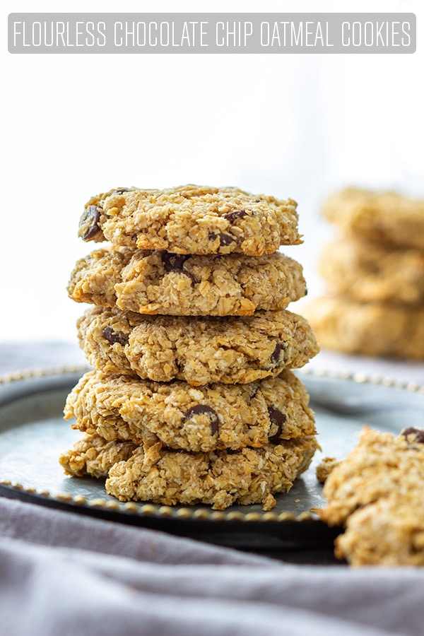 Flourless Almond Flour Chocolate Chip Oatmeal Cookies Recipe