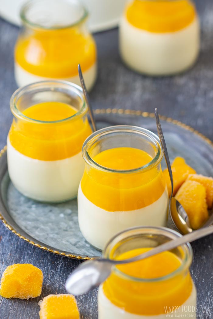 Homemade Mango Panna Cotta Jars