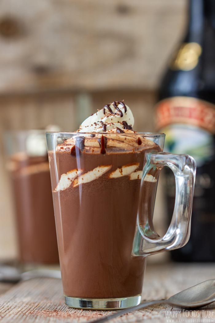 Glass of Baileys Hot Chocolate